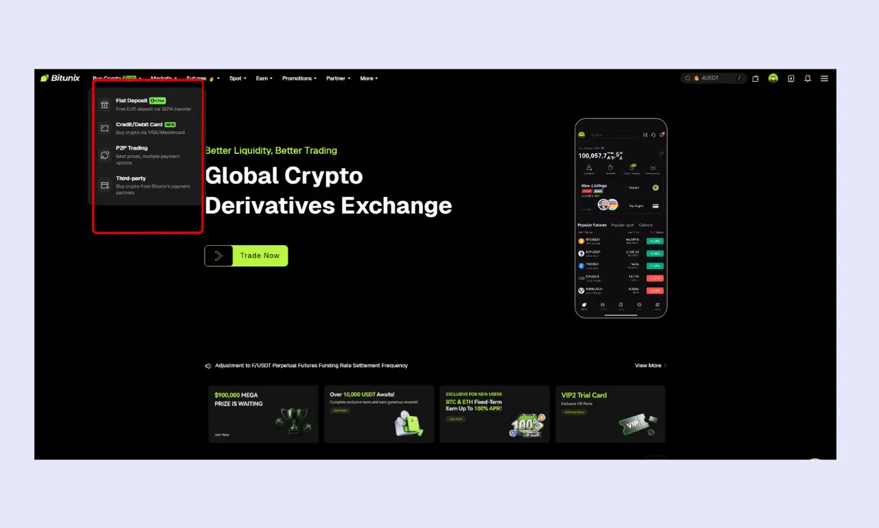 ورود به سایت صرافی Bitunix