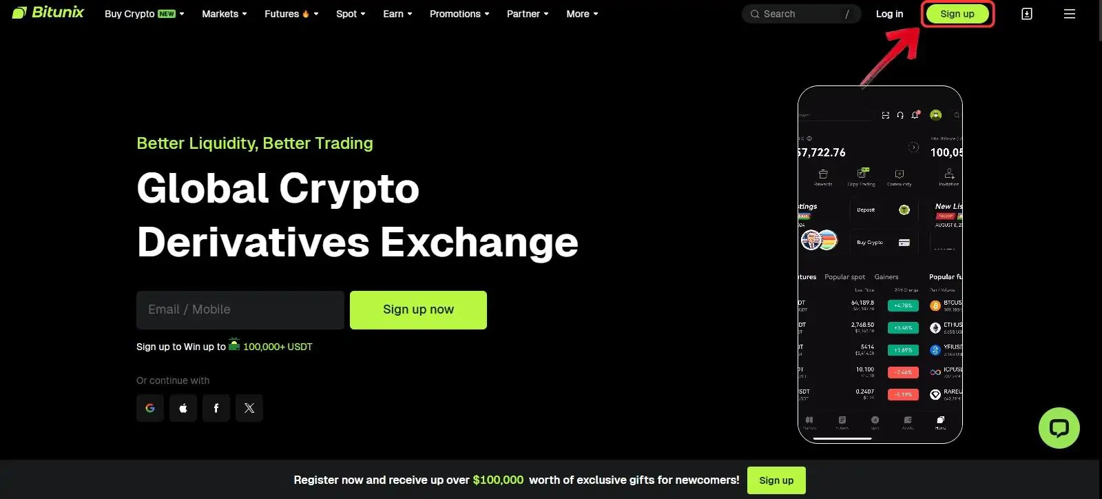 ثبت نام در صرافی بیت یونیکس