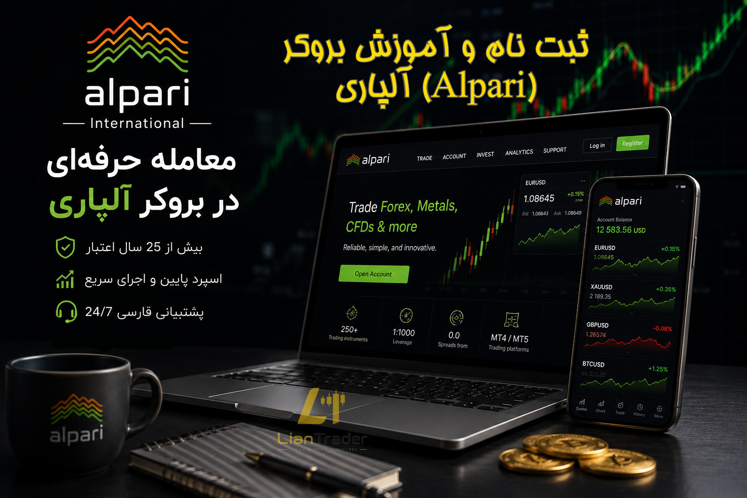 ثبت نام و آموزش بروکر آلپاری (Alpari)