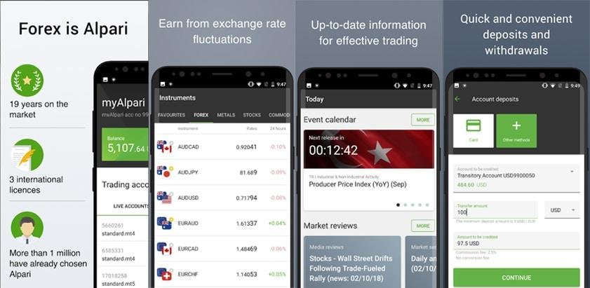 اپلیکیشن بروکر Alpari
