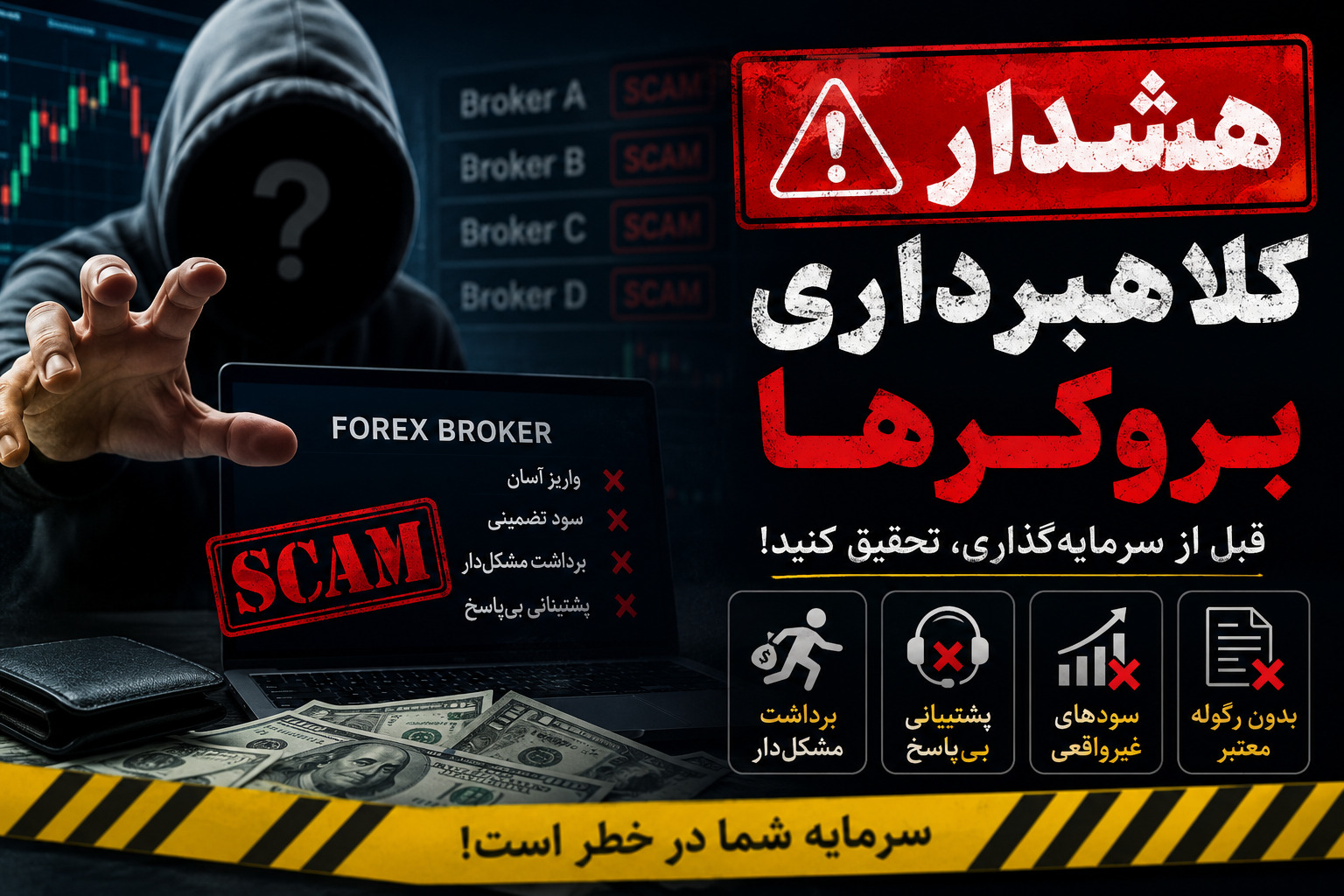 کلاهبرداری بروکرهای فارکس
