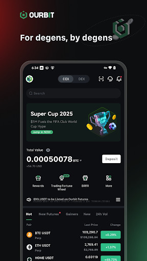 دانلود صرافی ارزدیجیتال Ourbit