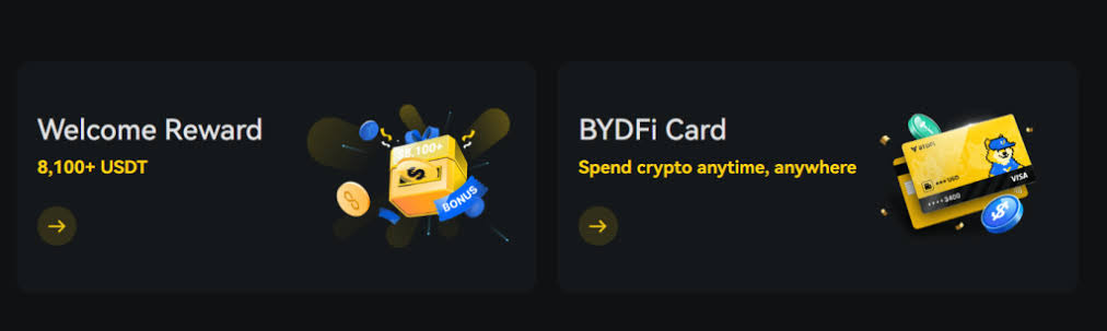 جایزه ثبت نام در صرافی Bydfi