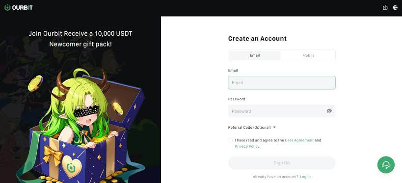 ثبت نام در صرافی اوربیت