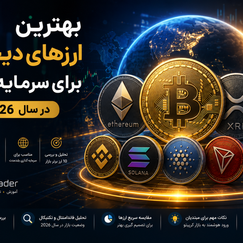 بهترین ارزهای دیجیتال برای سرمایه گذاری در سال ۲۰۲۶ معرفی ۱۰ ارز برتر بازار
