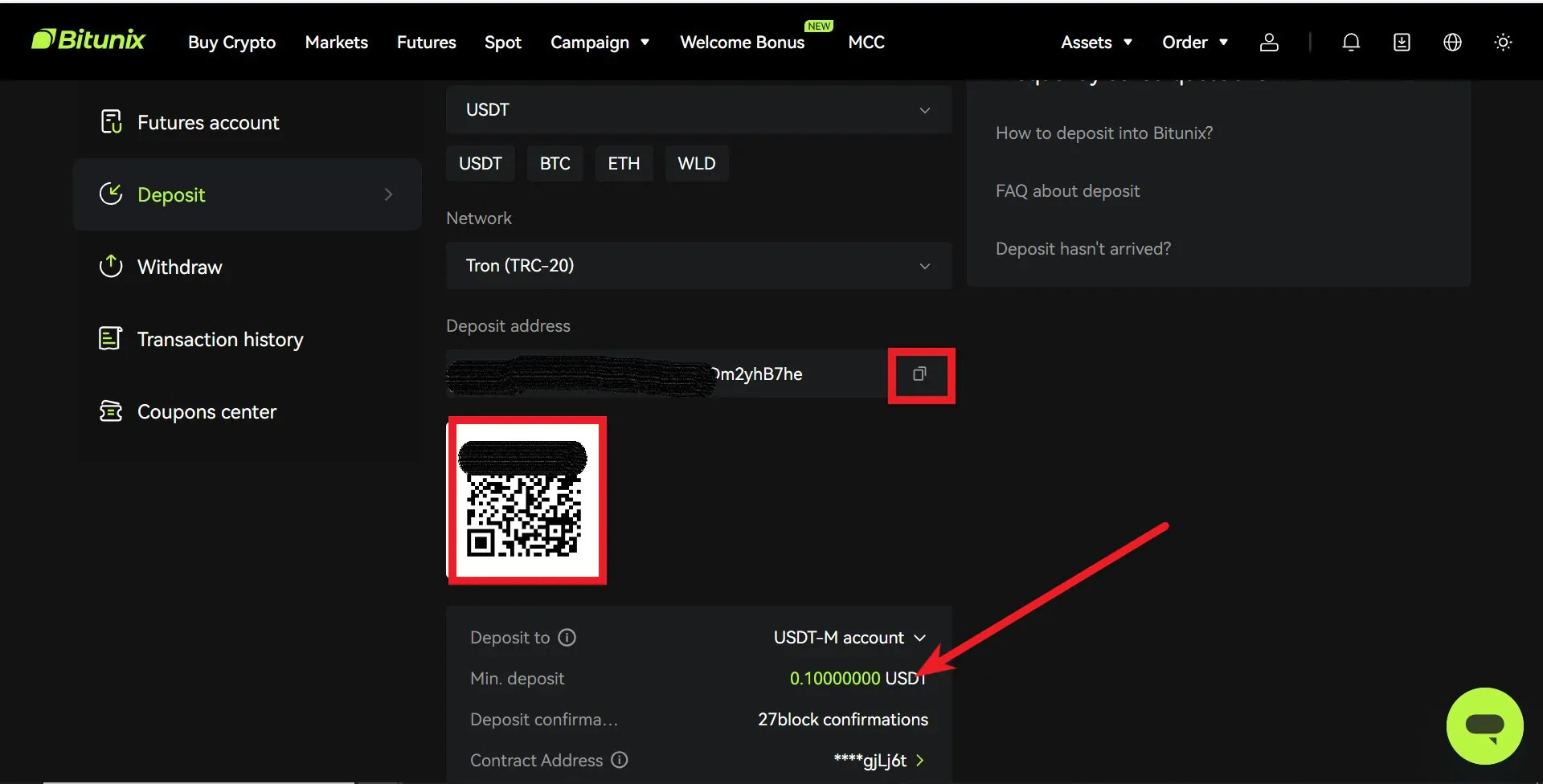 آموزش واریز و برداشت صرافی Bitunix