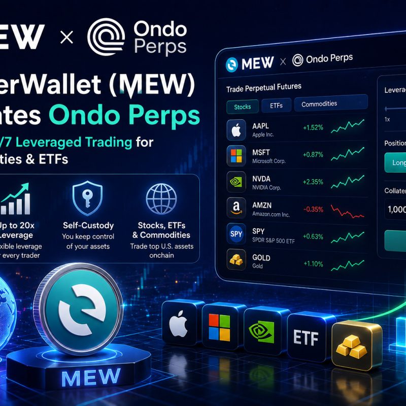 معاملات اهرمی سهام و ETFها با ادغام MyEtherWallet و Ondo