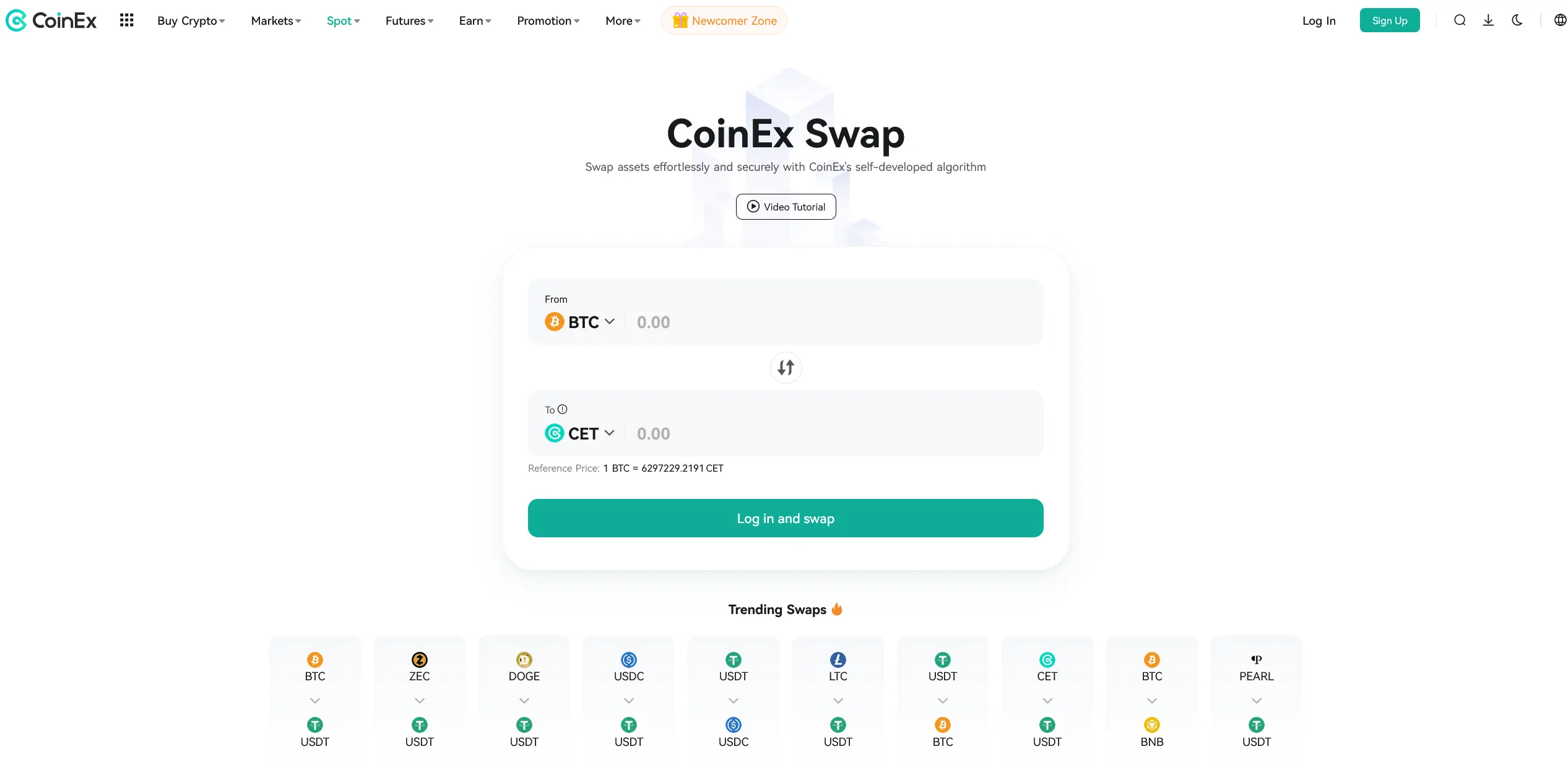 معامله Swap در صرافی کوینکس