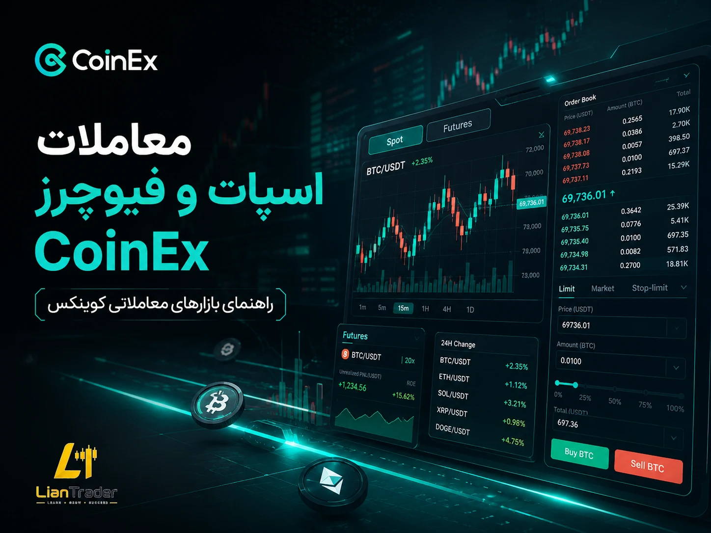 معامله اسپات در صرافی کوینکس