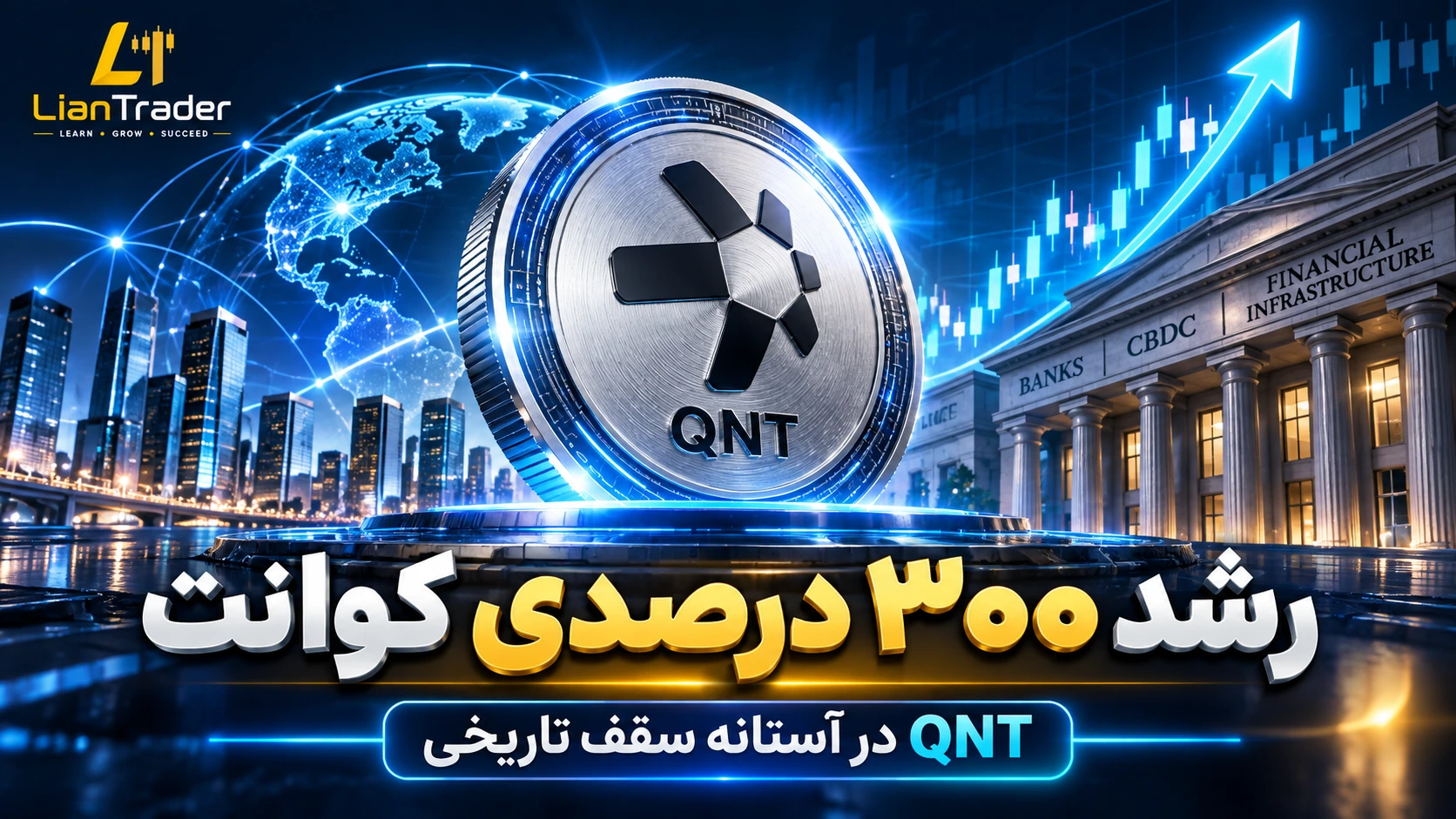 جهش ۳۰۰ درصدی ارز کوانت همکاری QNT با بانک‌ های جهانی