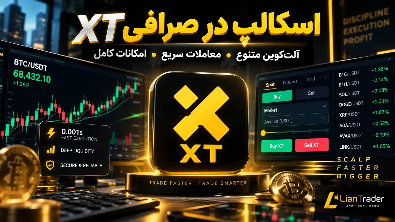 ترید بیت کوین در صرافی ایکس تی