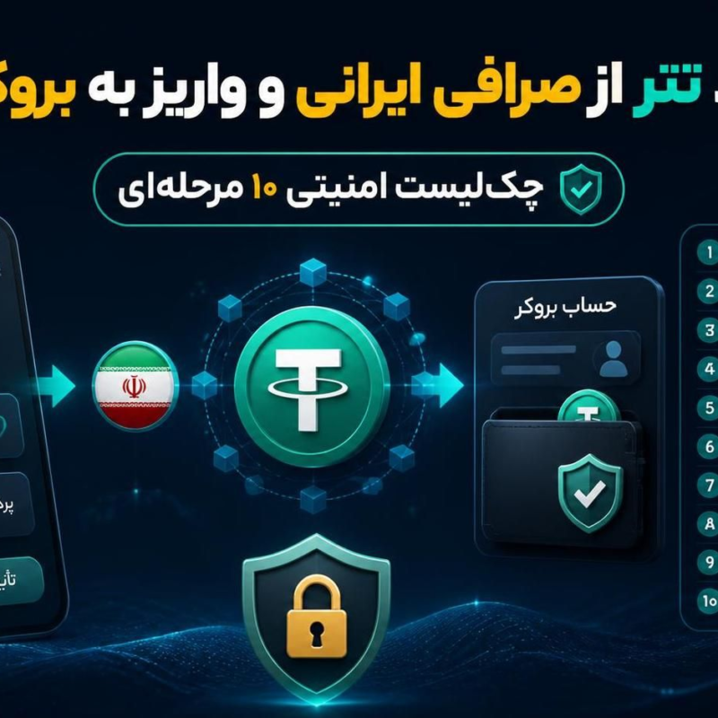 خرید تتر از صرافی ایرانی و واریز به بروکر همراه چک‌ لیست امنیتی ۱۰ مرحله‌ای